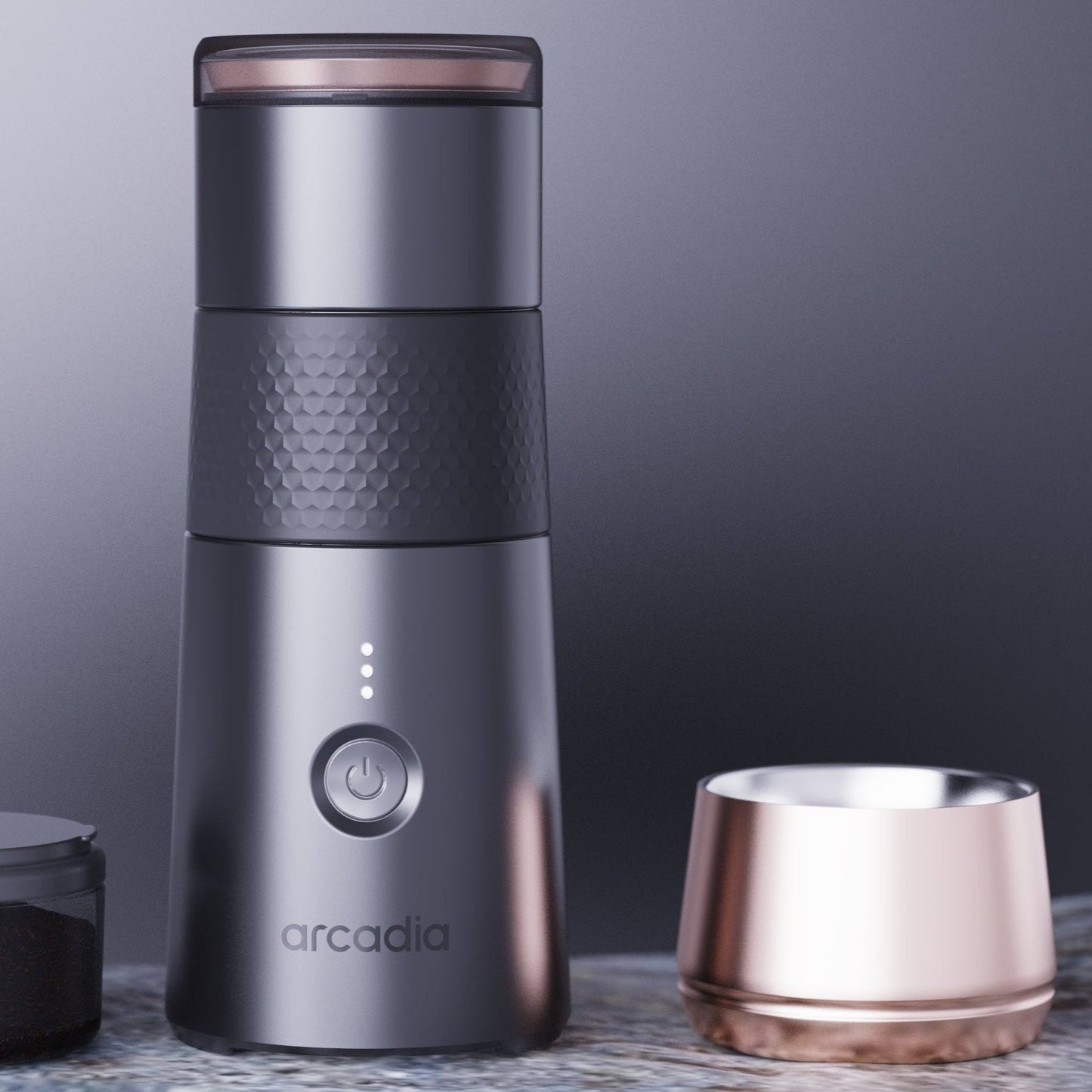 Arcadia Go Rechargeable Portable Turkish Coffee Maker, Black