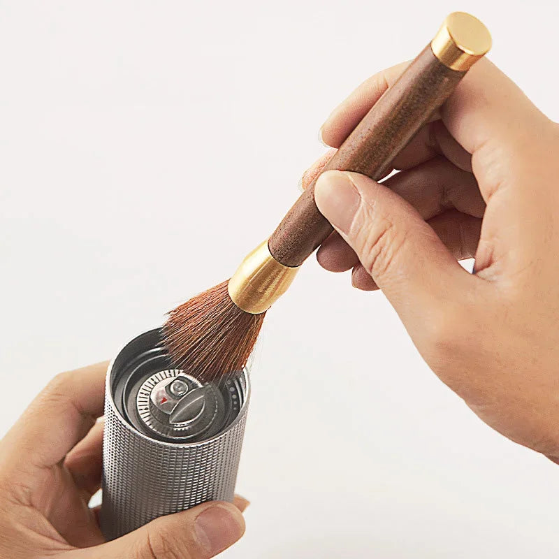 DecorBites™ Espresso Brush with Wooden Handle for Coffee Grinder Cleaning